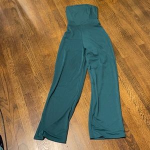Teal Tube Top Jumpsuit with Tie